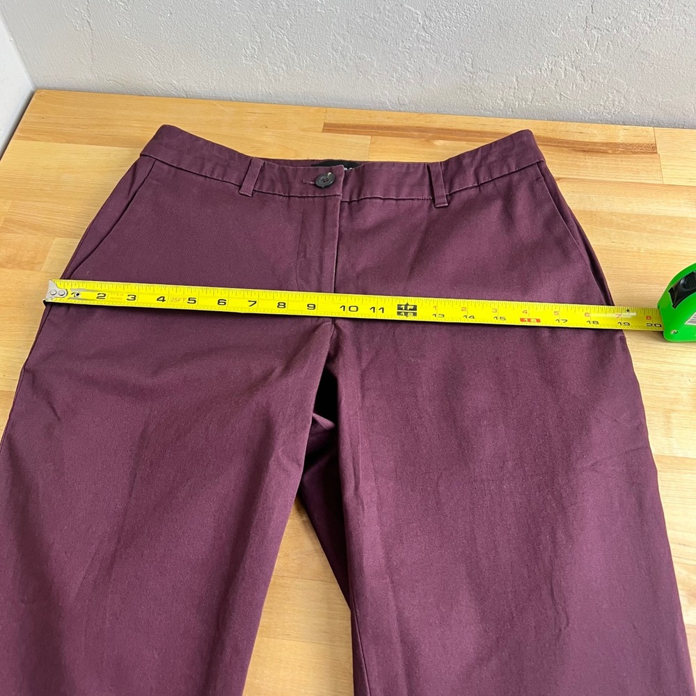 Wildfang The Essential Trouser Size 4 Merlot Purple NEW Chino Work Pants - Picture 10 of 11